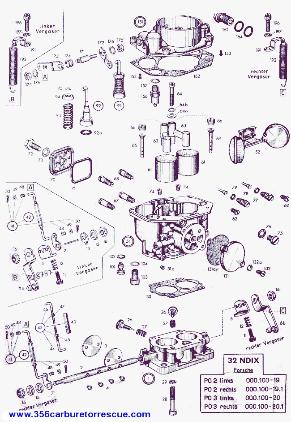 Zenith 32 NDIX exploded parts diagram